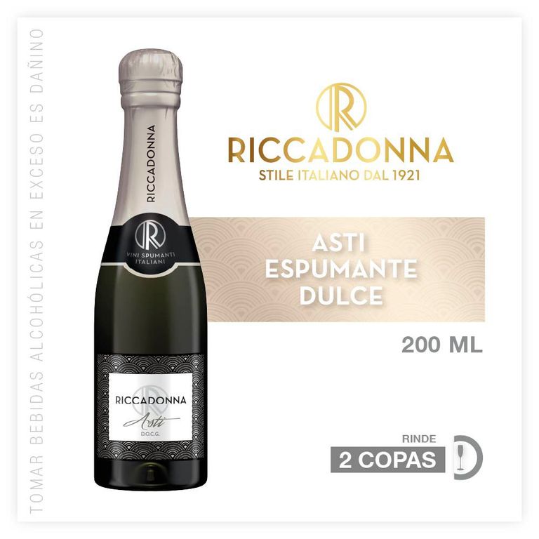 Espumante Riccadona Asti Botella 200 mL