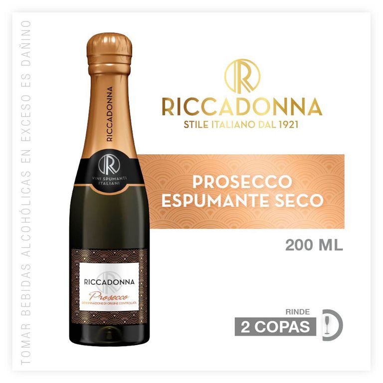 Espumante Riccadona Prosecco Botella 200 mL