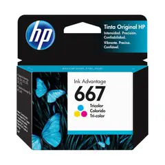HP - Tinta HP 667 Tricolor Ink Cartridge