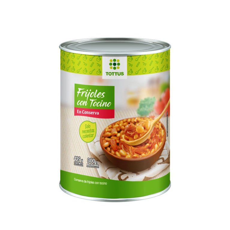 Frijol con Tocino Tottus Lata 425 g