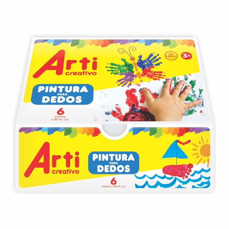 Pintura Para Dedos Arti Creativo Caja 6 Und