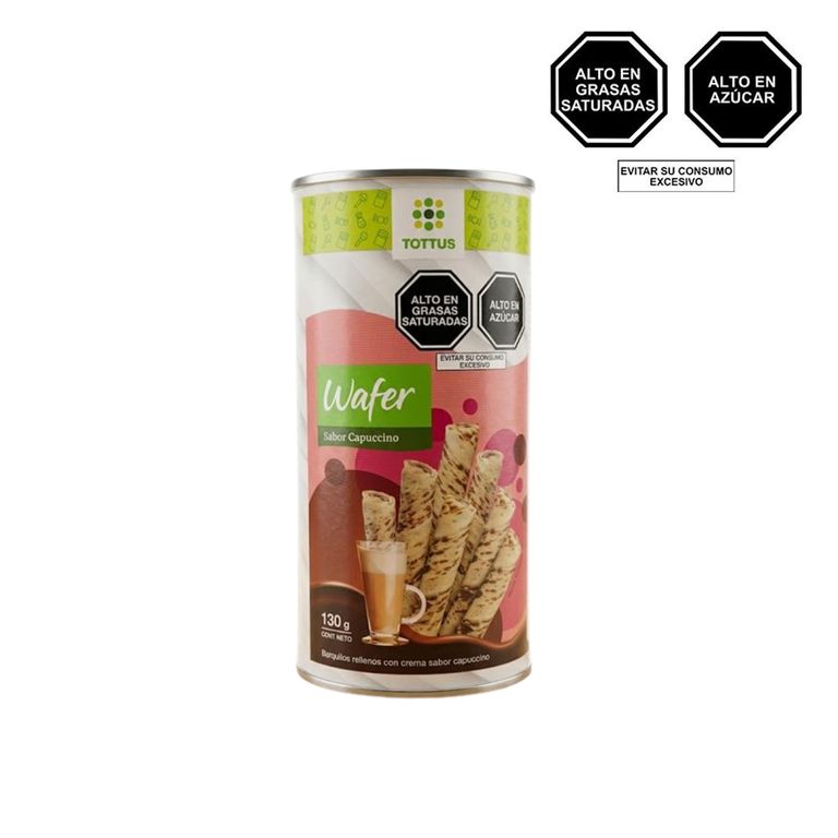 Barquillo Wafer Roll Capuccino Tottus130g
