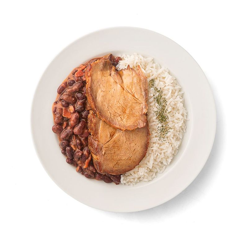 Chanchito Glaseado Con Frejoles Con Tocino Y Arroz Tottus 500 g