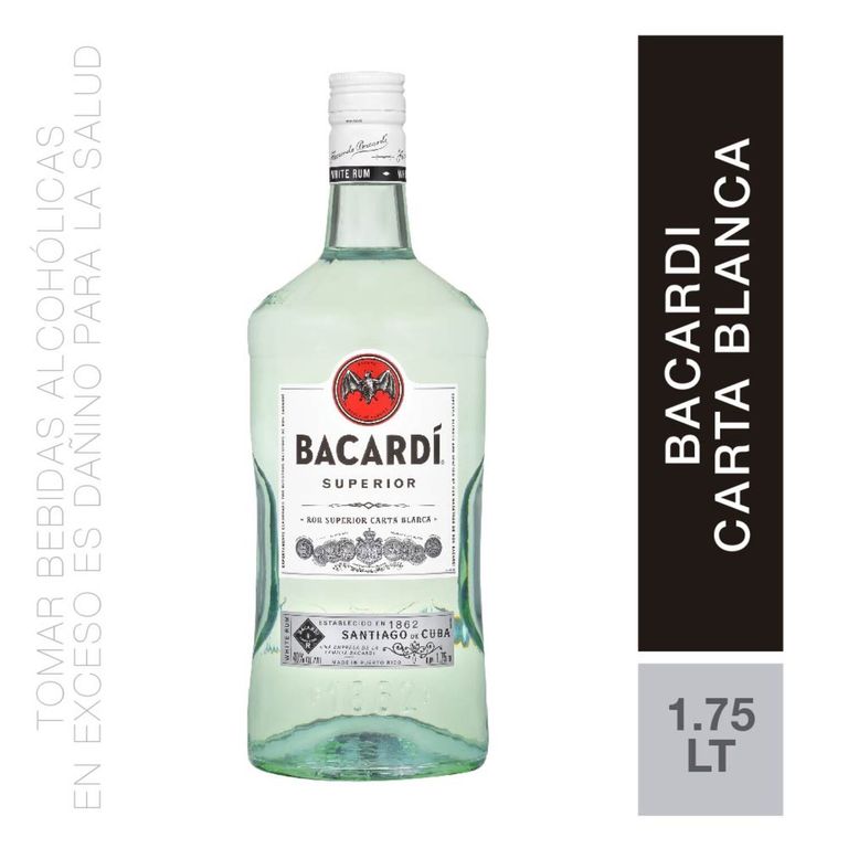 Ron Bacardi Carta Blanca Botella 1.75 L