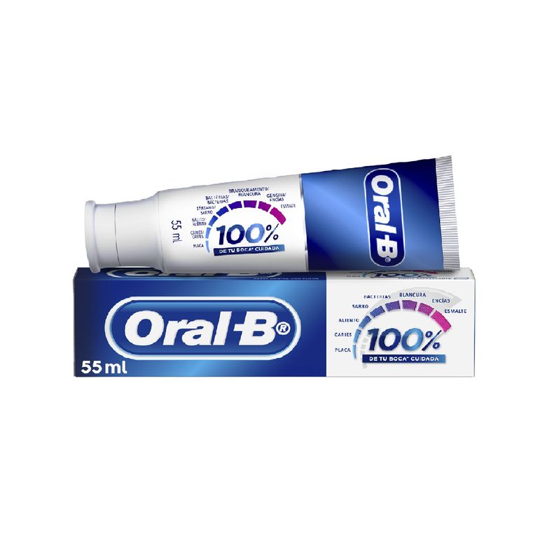 Pasta de Dientes Oral B 100% Envase 55 mL