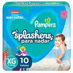 PAMPERS - Pañales para Piscina Pampers Splasher Talla XG Empaque 10 Und