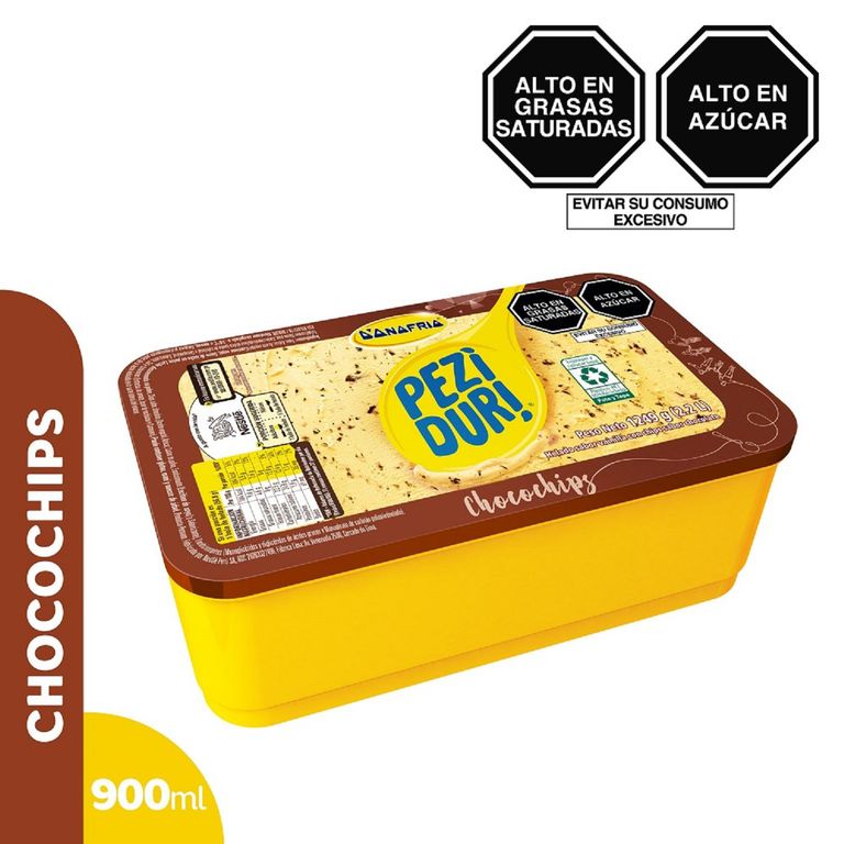 Helado Donofrio Peziduri Chocochips Pote 2.2 L