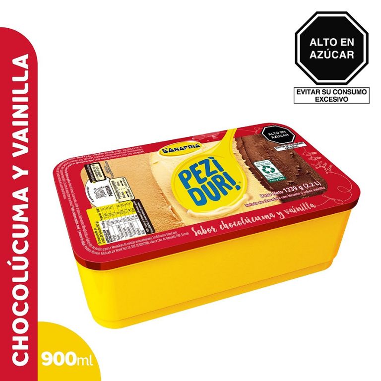 Helado Donofrio Peziduri Chocolúcuma Vainilla Pote 2.2 L