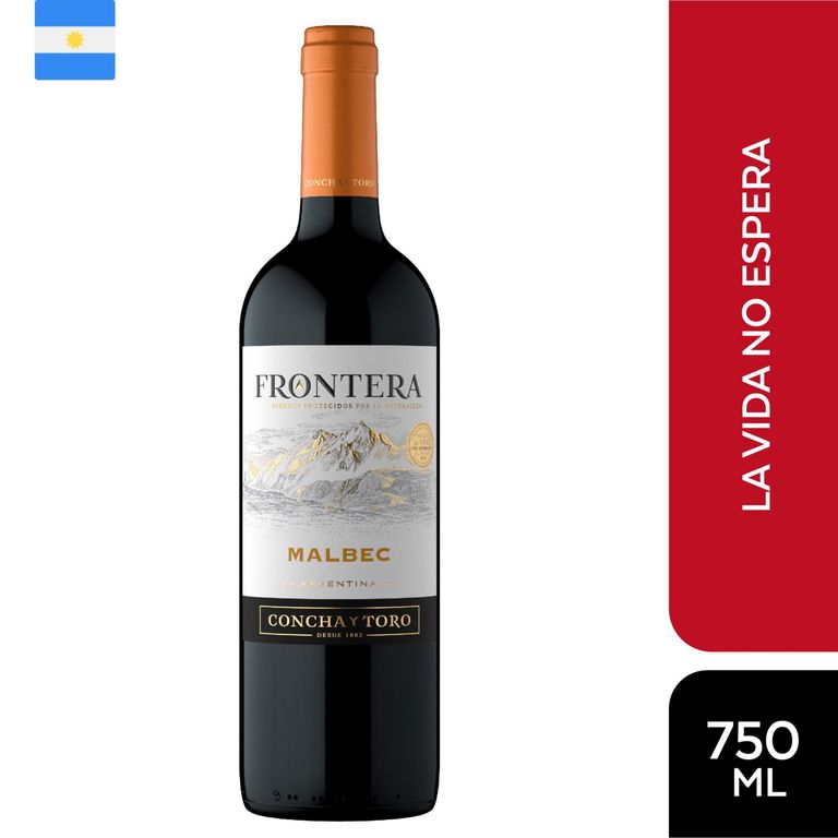 Vino Frontera Malbec Botella 750 mL