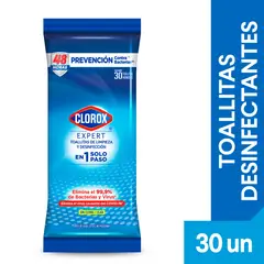 CLOROX - Toallas Desinfectantes Expert Sin Lejía Empaque 30 Und