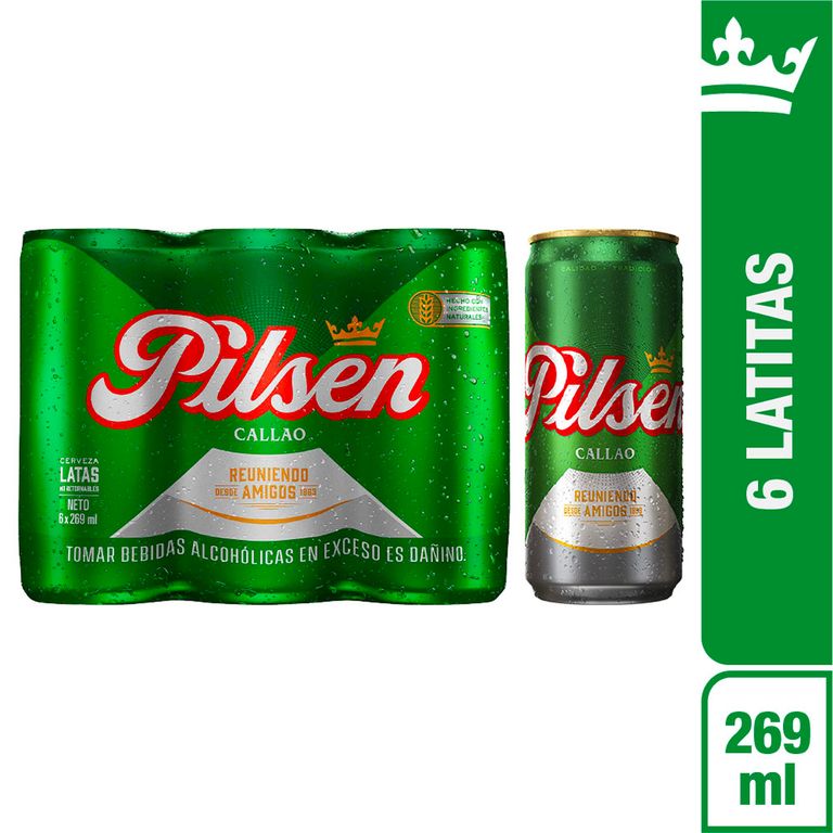 Cerveza Pilsen Callao Sixpack Lata 269 mL
