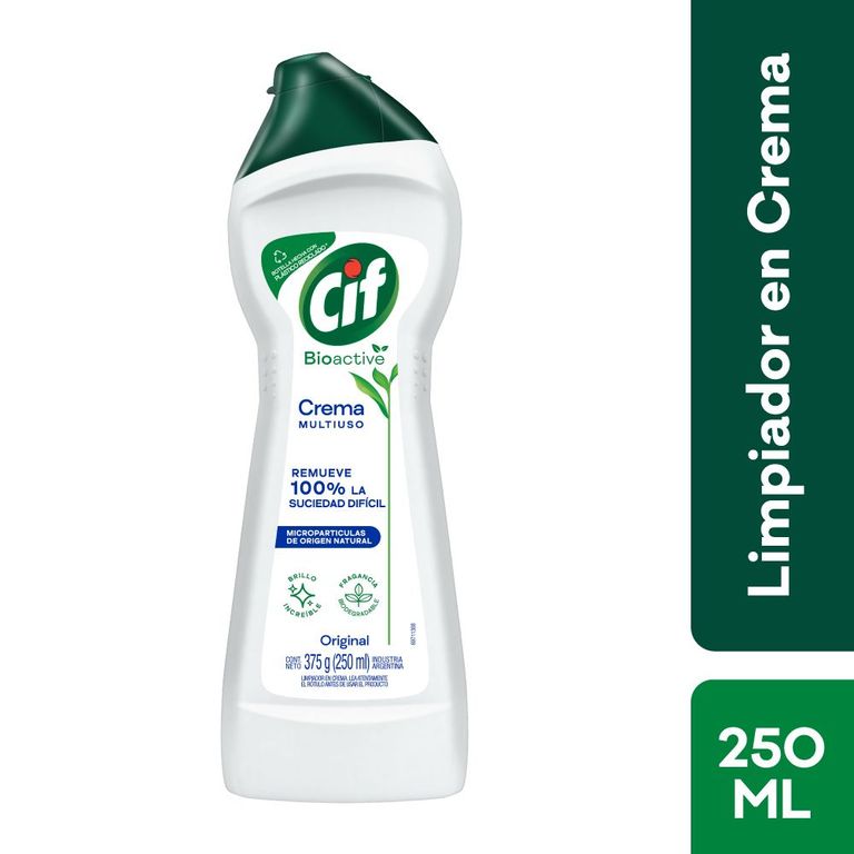 Limpiador en Crema Cif Bio Active Multiusos Envase 250 mL