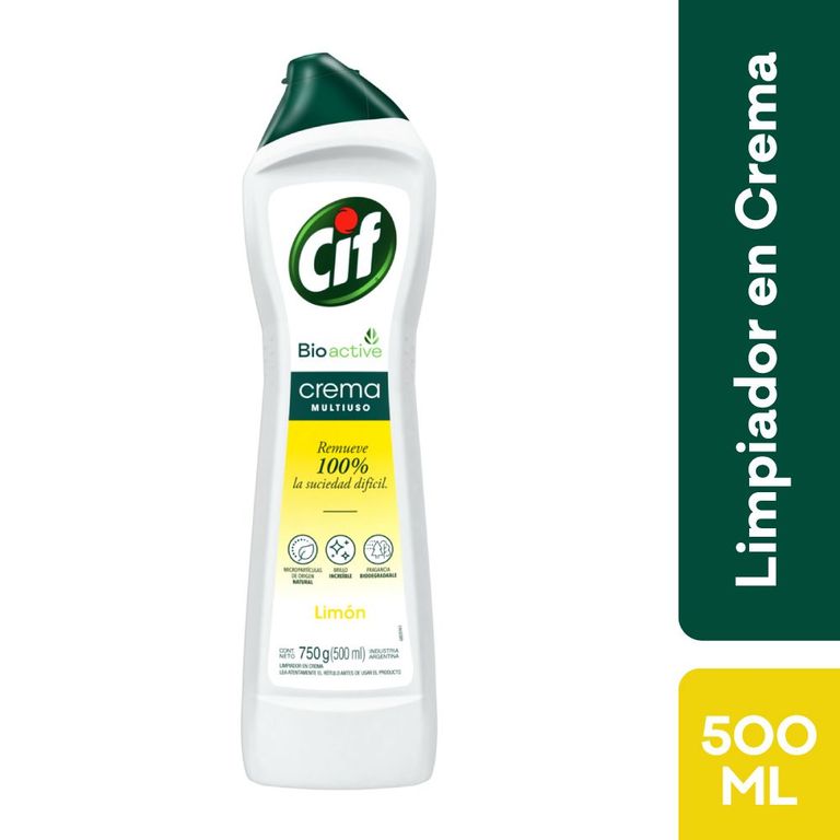 Limpiador en Crema Cif Limón Envase 750 g