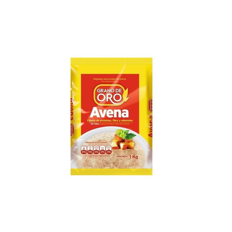 Avena Hojuelas Precocidas Grano de Oro Bolsa 1 Kg