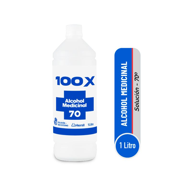 Alcohol Medicinal 100X 70° Botella 1 L