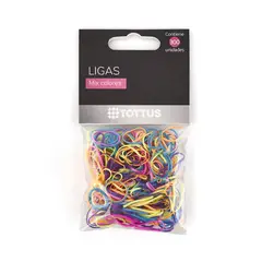 TOTTUS - Ligas Para Cabello Pequeñas Mix Colores Bolsa 300 Und