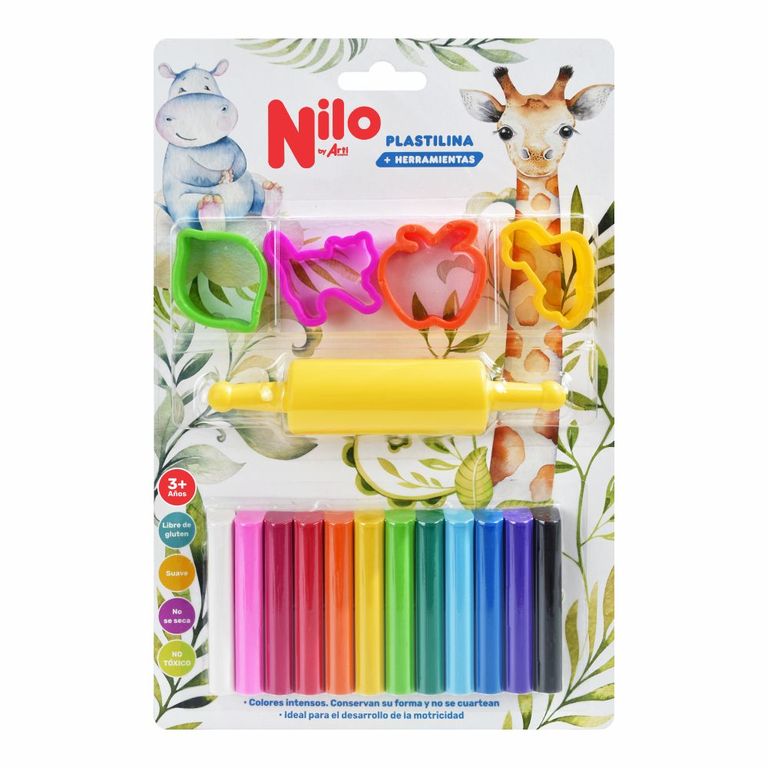Plastilina Nilo Y Herramientas Empaque 12 Und
