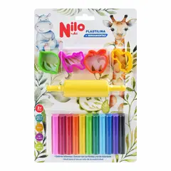 ARTI CREATIVO - Nilo Plastilina Blx12 Col + 4 Corta + 1 Rodi