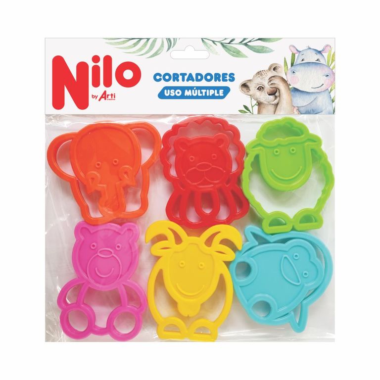 Cortadores Plastilina Nilo Animales Empaque 6 Und