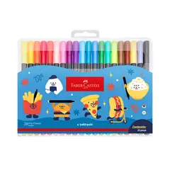 FABER CASTELL - Plumones Faber Castell Finepen Grip Estuche 20 Und