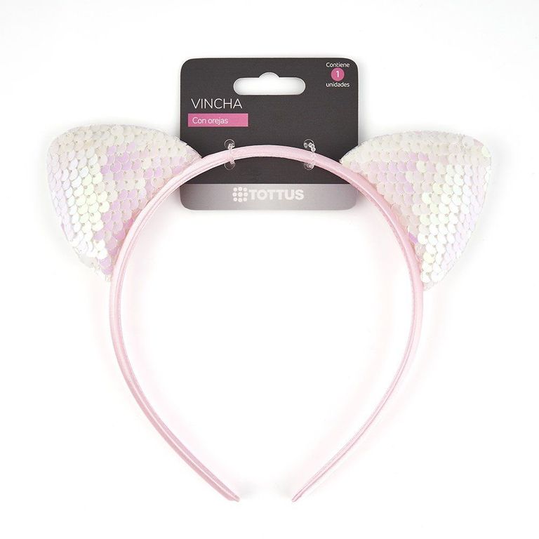 Vincha con oreja brillos Tottus x 1un