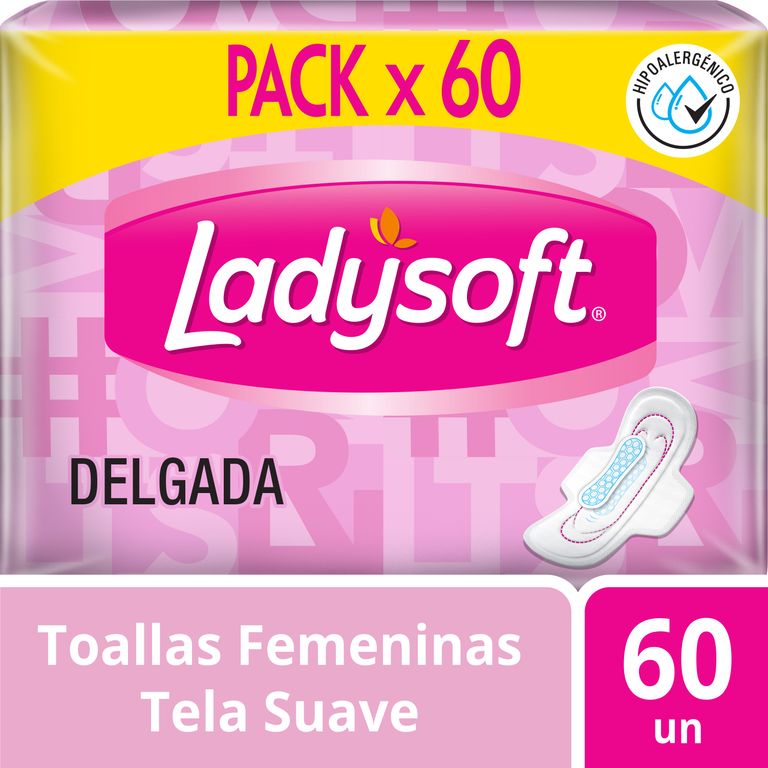 Toallas Higiénicas Ladysoft Delgada Con Alas Empaque 60 Und