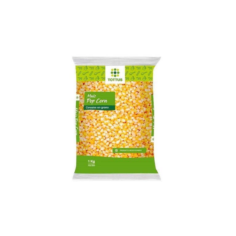 Maíz Pop Corn Tottus Menestra Bolsa 1 Kg