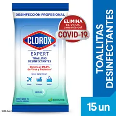 CLOROX - Toallas Desinfectantes Expert Sin Lejía Empaque 15 Und