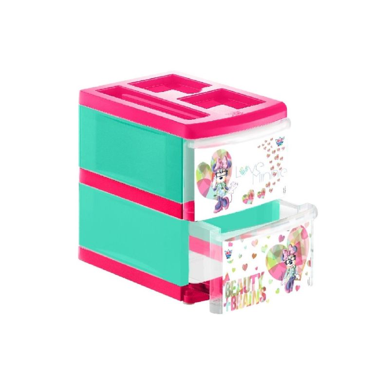 Organizador Práctico Decorado 2 Niveles Disney Minnie