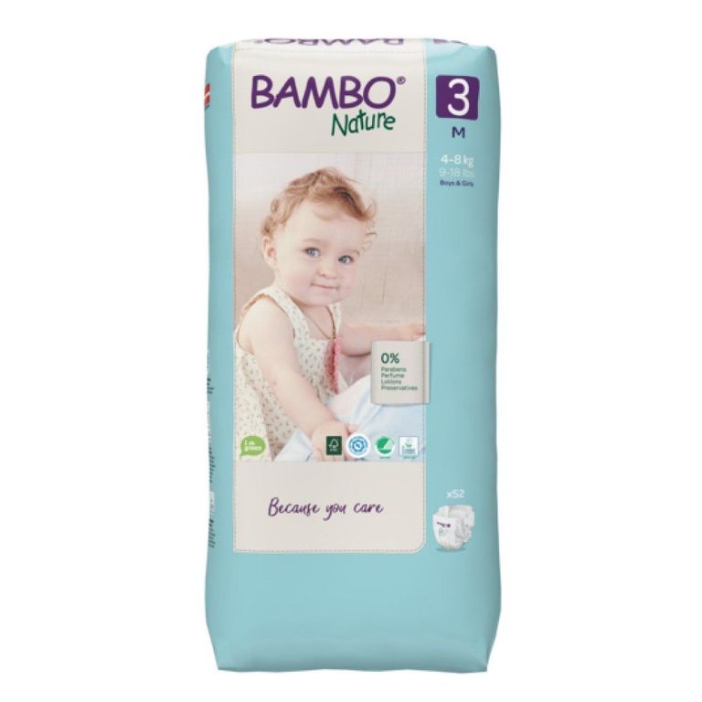 Pañales Bambo Nature Talla M Empaque 40 Und