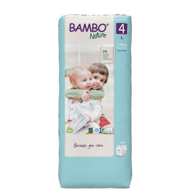 Pañales Bambo Nature Talla 4 L Empaque 48 Und