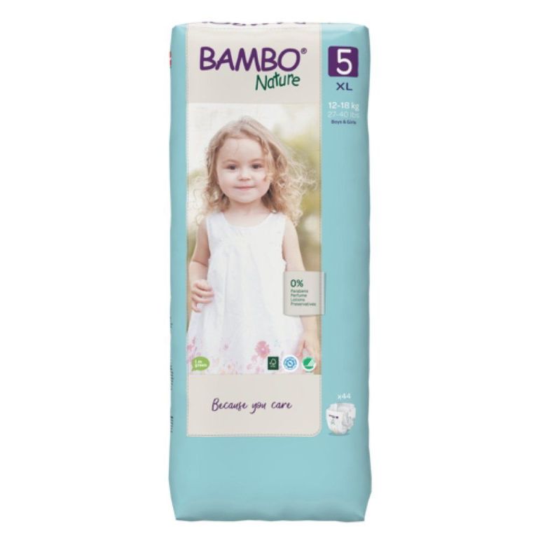 Pañales Bambo Nature Talla XL Empaque 44 Und