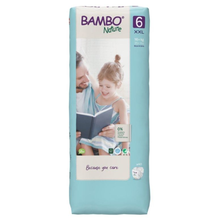 Pañales Bambo Nature Talla 6 XXL Empaque 40 Und