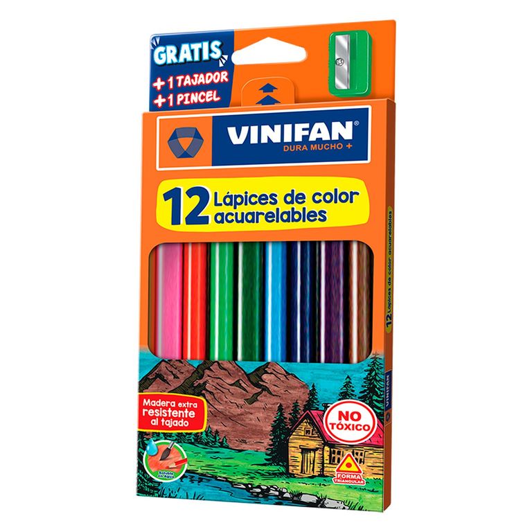 Colores Acuarelables Vinifan Empaque 12 Und