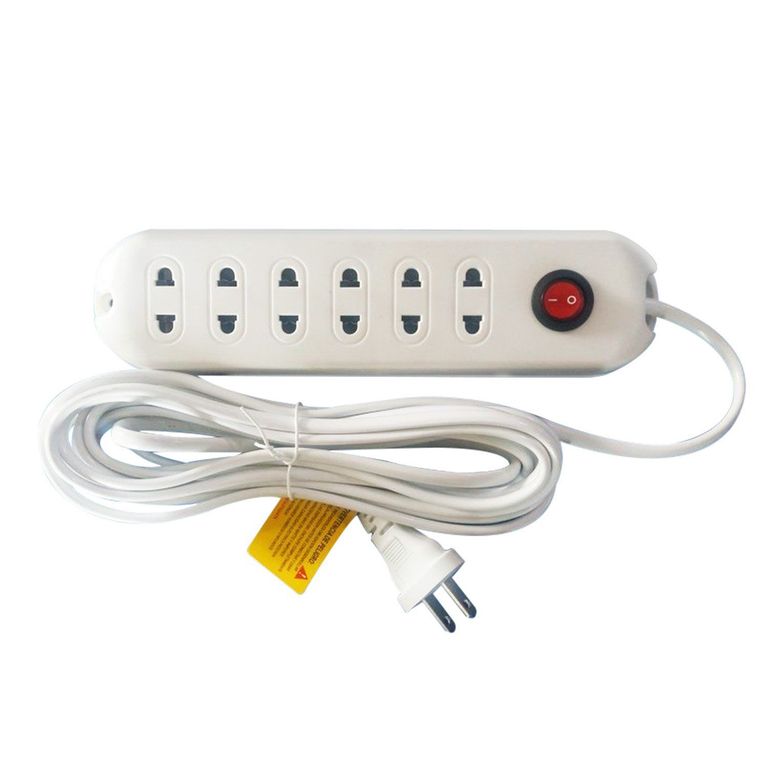 Extensión 5M 6Tomas Blanca