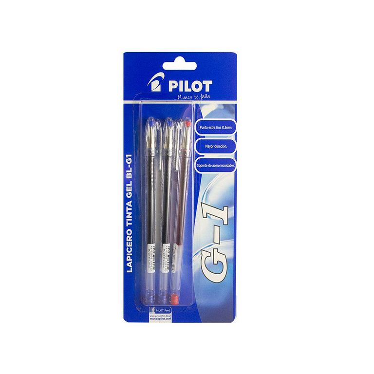 BOLIGRAFO PILOT BLG1 X3 2 AZUL+1 ROJ