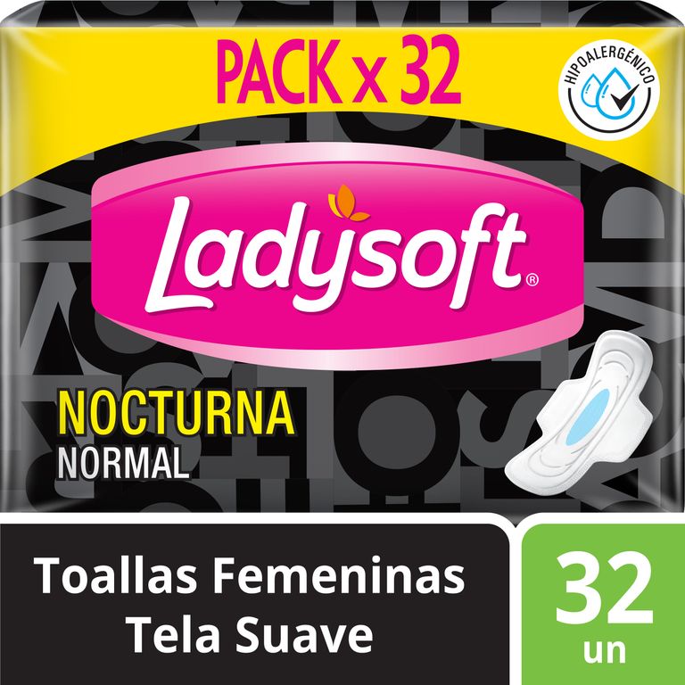 Toallas Higiénicas Ladysoft Nocturna Empaque 32 Und