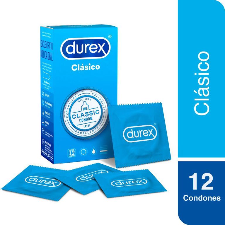 Preservativos Durex Clásico Caja 12 Und