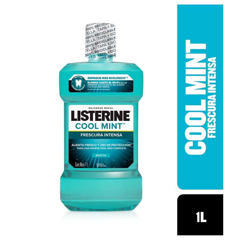 Enjuague Bucal Listerine Cool Mint Botella 1 L