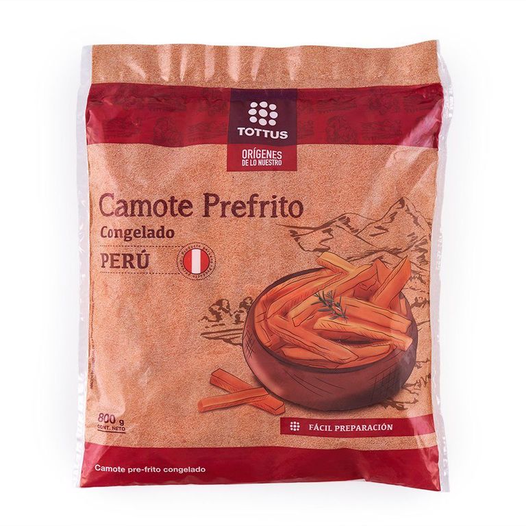 Camote Pre Frito Congelado Tottus Bolsa 800 g