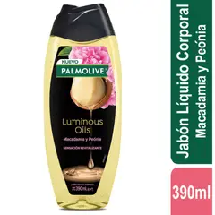 PALMOLIVE - Jabón Líquido Cuerpo Luminous Macadamia Peonia Envase 390 mL