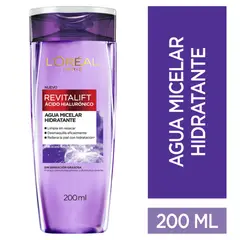 LOREAL PARIS - Agua Micelar Revitalift Ácido Hialurónico Envase 200 mL