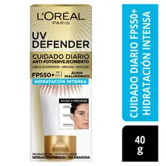 LOREAL PARIS - Protector Solar Sin Color SPF50+ Hialurónico Envase 40 mL