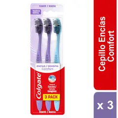 COLGATE - Cepillo Dental Encías Comfort Suave Pack 3 Und