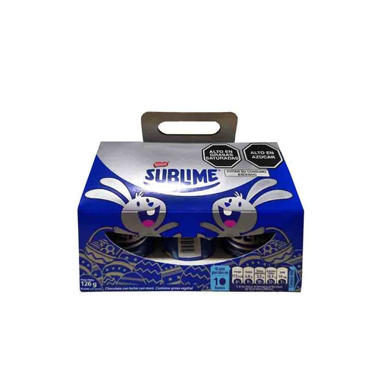 Huevo De Chocolate Sublime Con Leche Y Maní Caja 6 Und