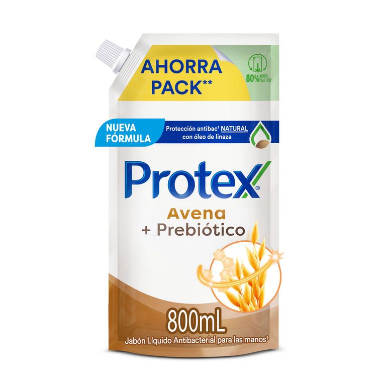Jabón Líquido Protex Antibacterial Avena Doypack 800 mL