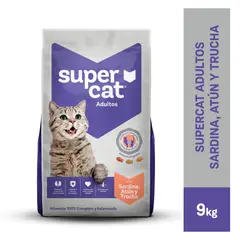 SUPERCAT - Adultos Sardina, Atún y Trucha 9 kg