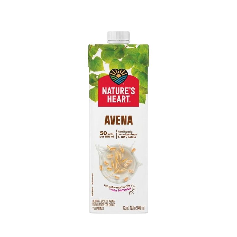 Bebida de Avena Sin Azúcar Añadida Nature’s Heart Botella 946 mL