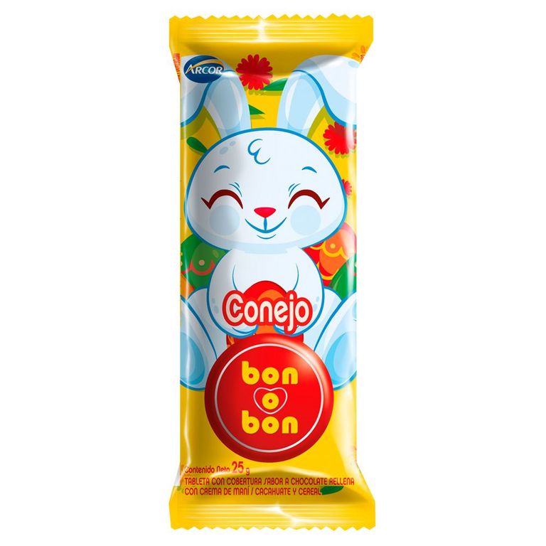 Conejo Bon o Bon Chocolate con Leche Empaque 25 g