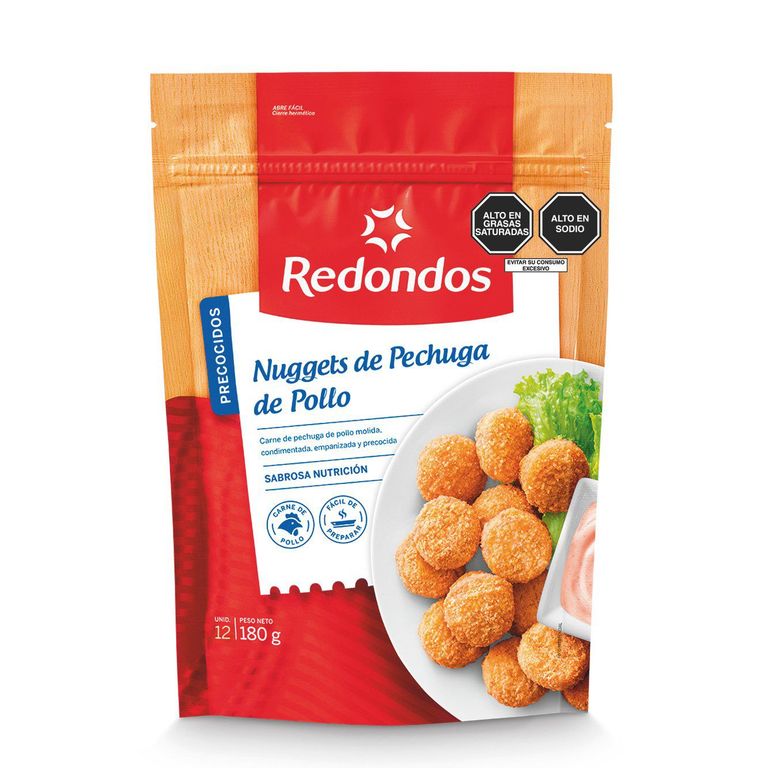 Nuggets de Pechuga de Pollo Redondos Empaque 180 g